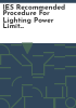 IES_recommended_procedure_for_lighting_power_limit_determination